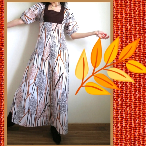 70's Finnish BARBARELLA maxi dress - Picture 1 of 7